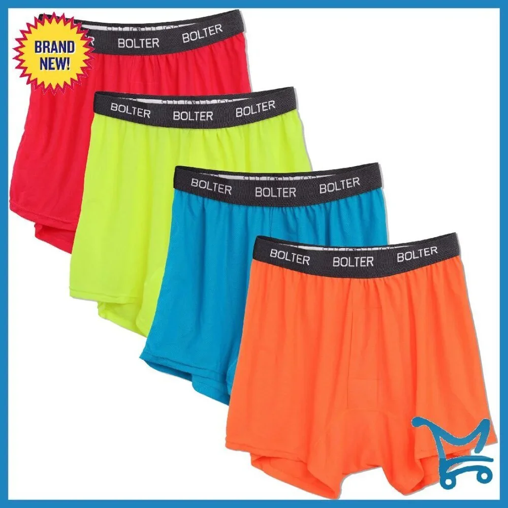 4 Pack Performance Boxers Stretch Comfort Quick Dry Travel